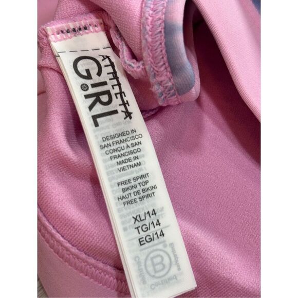 Athleta Girls Pink Free Spirit two-piece bikini swimsuit size 14-16 - Picture 12 of 12